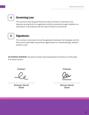 Nanny Employment Contract Template - Page 3