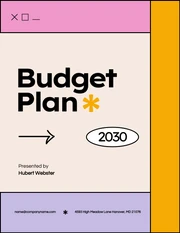 Orange Purple And Pink Rectangles Budget Plan - Page 1