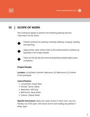 House Painting Contract Template - Page 2