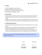 Freelance Public Relations Contract Template - Page 2