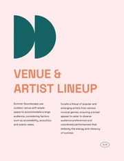 Black Green Pink Geometric Music Event Plan - Page 3