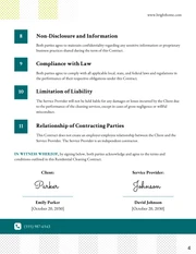 Residential Cleaning Contract Template - Page 4