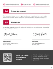 Warranty Contract Template - Page 5