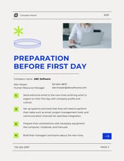 White Blue And Neon Green Onboarding Plan - Page 2