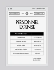 Webpage Display Minimalist Expense Report - Page 2