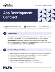 App Development Contract Template - Page 1