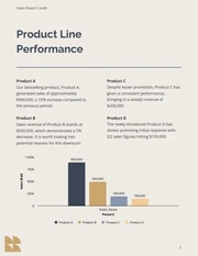 Modern Blue And Beige Sales Report - Page 2