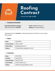 Roofing Contract Template - Page 1