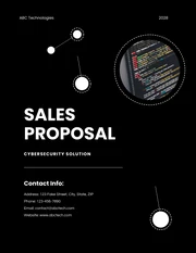 Simple Modern Yellow And Black Sales Proposal - Page 1