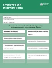 Template Exit Interview - Page 1