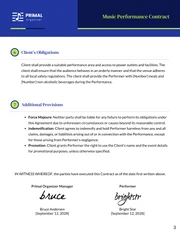 Music Performance Contract Template - Page 3