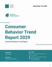 Consumer Behavior Trend Report - Page 1