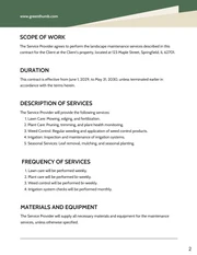 Landscape Maintenance Contract Template - Page 2