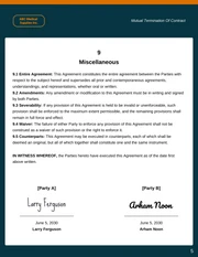 Mutual Termination Of Contract Template - Page 5