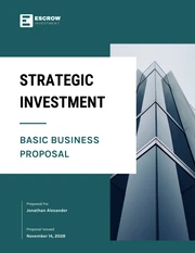 Strategic Investment Basic Business Proposal - Page 1