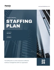 Simple White and Black Staffing Plan - Page 1