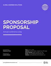 Dark Blue Sponsorship Proposal - Page 1