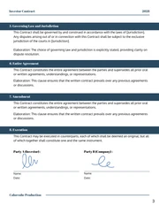 Teal and Light Blue Minimalist Investor Contract - Page 3