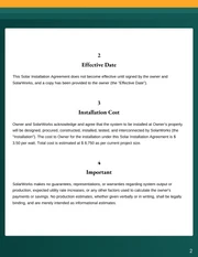 Residential Solar Installation Contract Template - Page 2