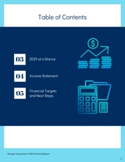 Blue Editable Financial Report - Page 2