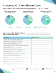 Company 401K Enrollment Form - Page 2