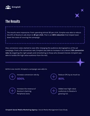 Dark Purple Social Media Management Case Study Template - Page 3