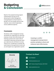 Conflict Management Training Proposal Template - Page 5