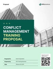 Conflict Management Training Proposal Template - Page 1