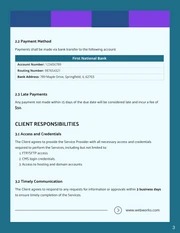 Website Maintenance Contract Template - Page 3