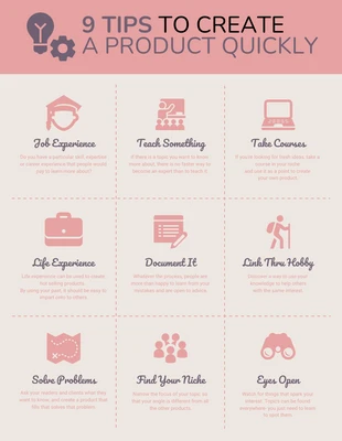 Free  Template: Product Tips List Infographic Template