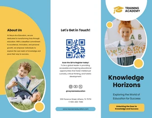 Free interactive Template: Blue Yellow Education Brochure Template