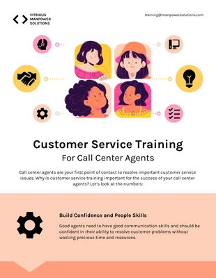 premium  Template: Training for Customer Service Staff Infographic Template