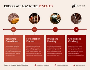 Free  Template: Chocolate Adventure Journey Revealed Infographic Template