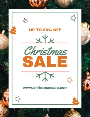 Free  Template: Christmas Sale Poster Design Flyer Template