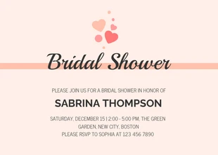 Free  Template: Bridal Shower Invitation