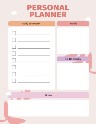 Free  Template: Aesthetic Personal Planner Template