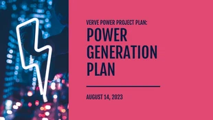 premium  Template: Bold Power Generation Presentation Template