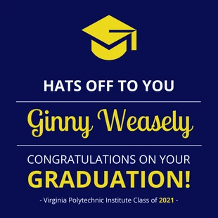 Free  Template: Dark Graduation Congratulations Card