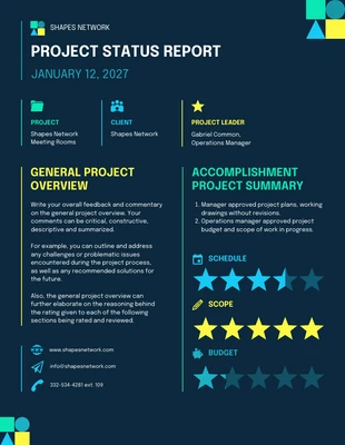 business  Template: Status Report Template