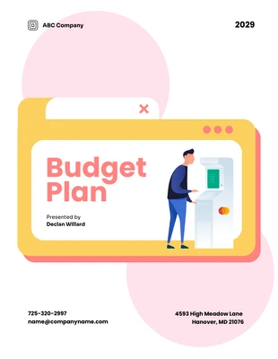 Free  Template: White Pink Budget Plan Template