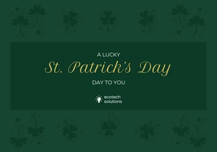 Free  Template: Aesthetic Green and Yellow St. Patrick's Day Card