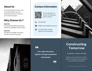 business interactive Template: Blue Pastel Construction Brochure Template