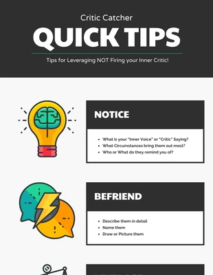 Free  Template: Illustration Critic Tips Infographic Template