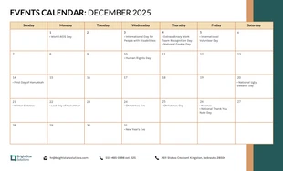 2025 Calendar Event Work Schedule Template - Page 12