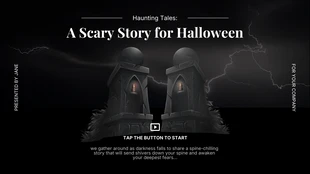 Free  Template: Visual Novel Scary Story Halloween Presentation Template