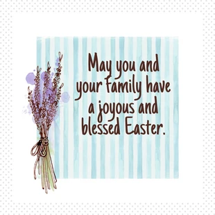 Free  Template: Vintage Square Easter Card