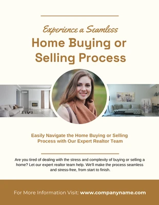 Free  Template: Home Buying or Selling Flyer Template