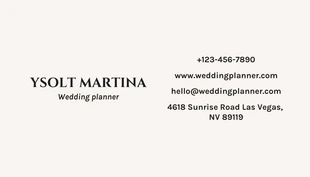 Black And Beige Modern Wedding Business Card - Page 2