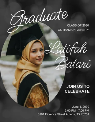 Free  Template: Graduation Achievements Flyer Template