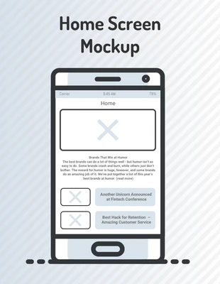 Free  Template: Grayscale Mobile Wireframe Template